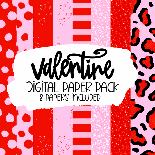 Valentines Day Digital Paper - Digital paper - Instant Download - Digital Download