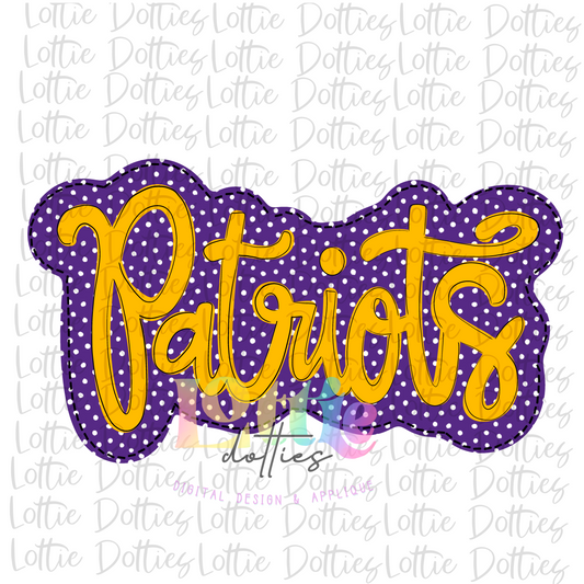 Patriots Purple and Gold - PNG - sublimation design - Digital Download