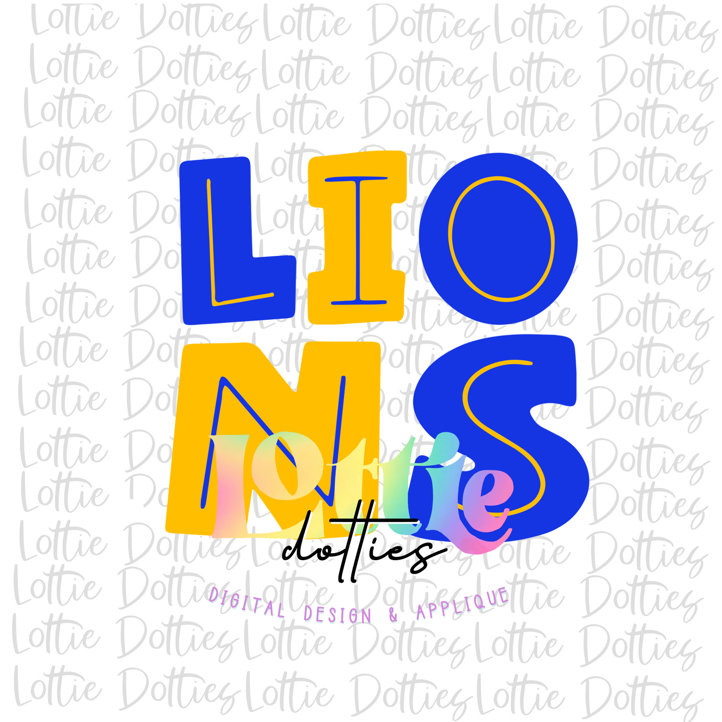 Lions PNG - Lions sublimation design - Digital Download - Rhinestones Royal and Yellow Gold