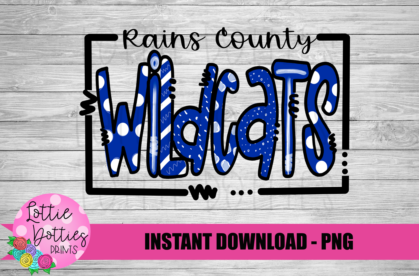 Rains County Wildcats PNG - Wildcats - sublimation design - Digital Download