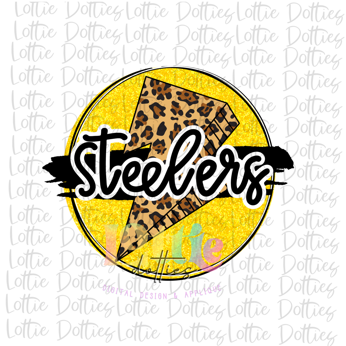 Steelers Cirlce PNG - Steelers Sublimation Design - Mascot