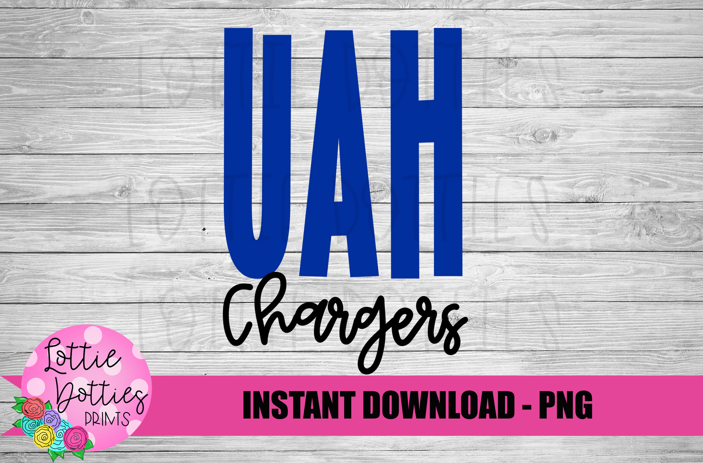 UAH Chargers PNG - Chargers sublimation design - Digital Download