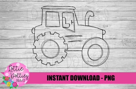 Tractor Sketch Png - Tractor Sketch Design - Tractor Design