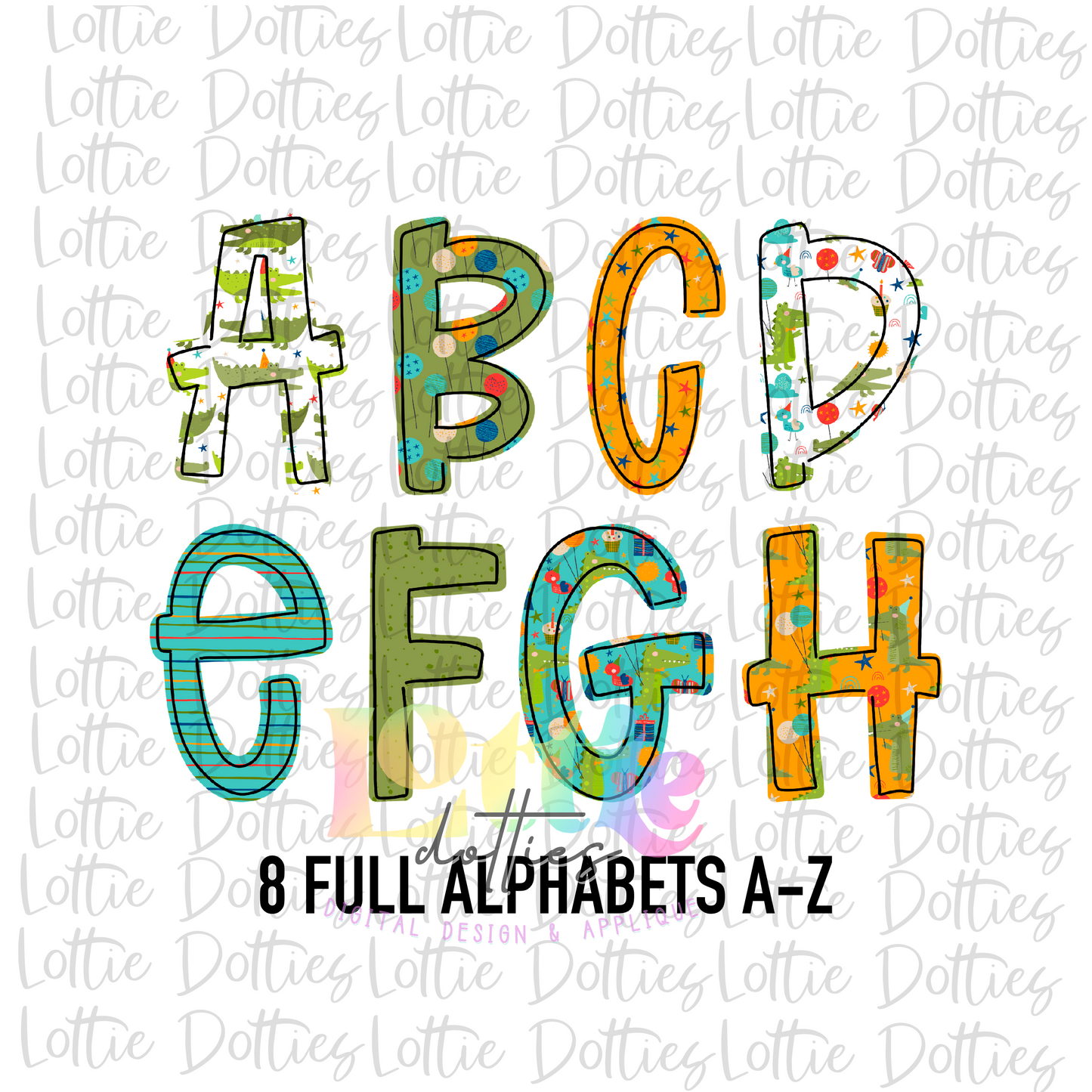 Snappy Birthday Alpha - Alpha Pack - Alphabet Clipart - Instant Download - Alpha Pack
