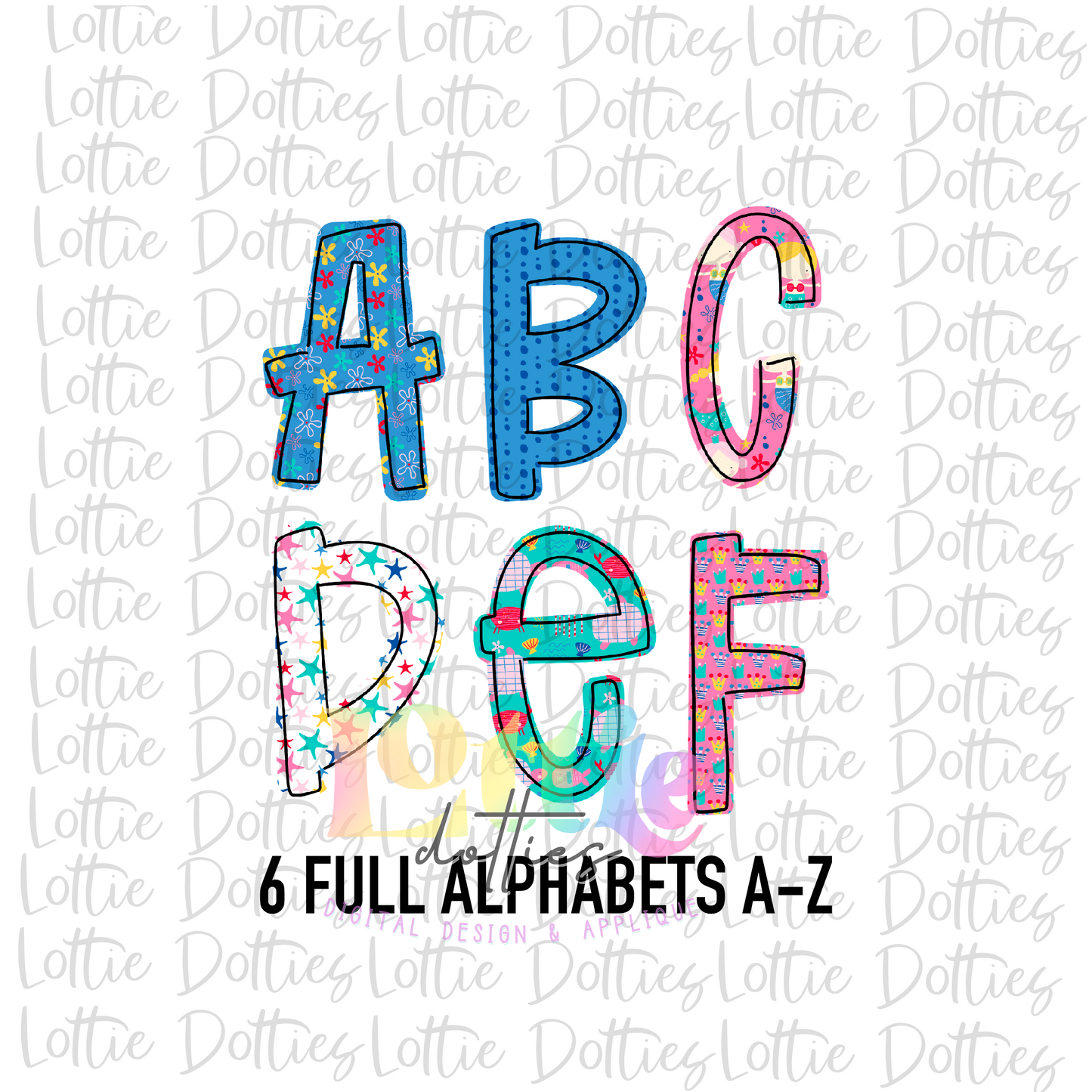 Mermaid Alpha - Alpha Pack - Alphabet Clipart - Instant Download - Alpha Pack