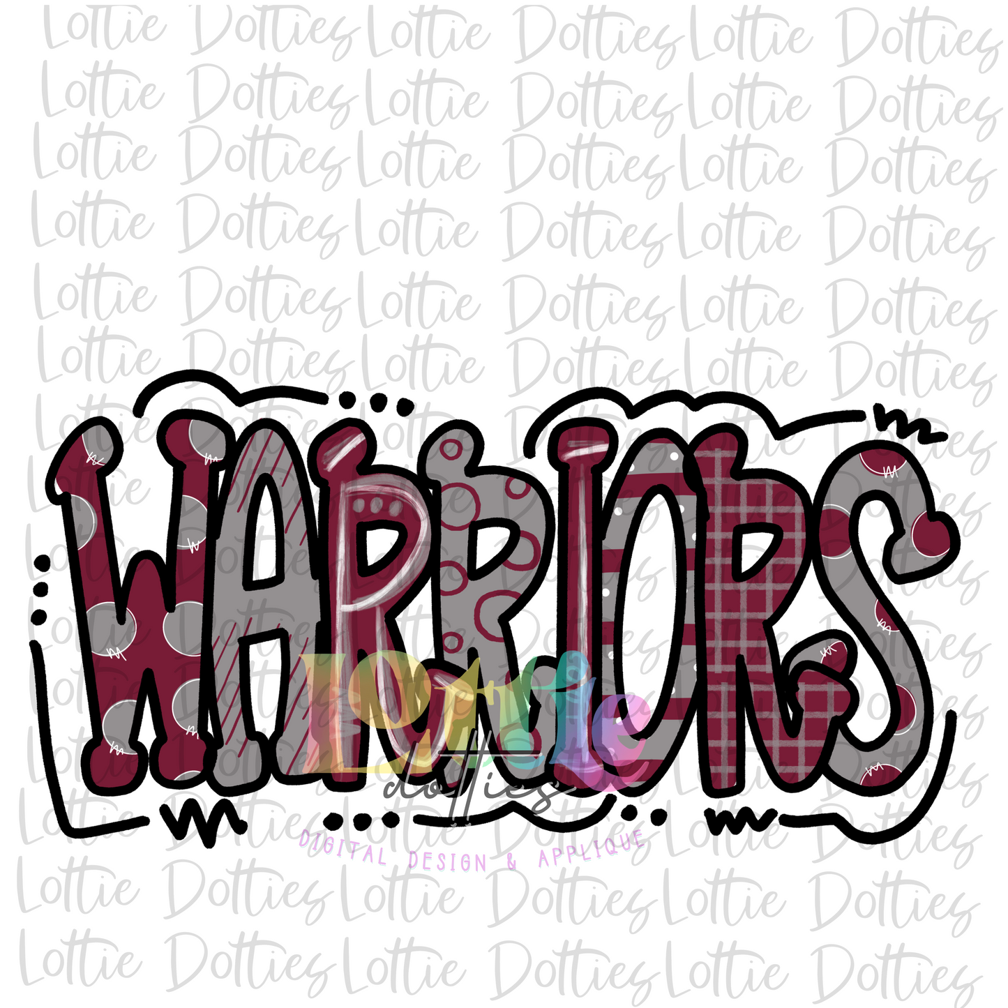 Warriors Png - Mascot Sublimation Design - Digital Download