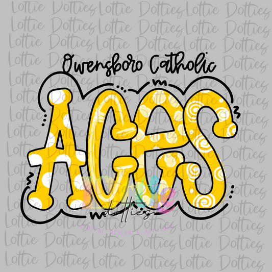 Owensboro Catholic Aces PNG - Aces sublimation design - Digital Download