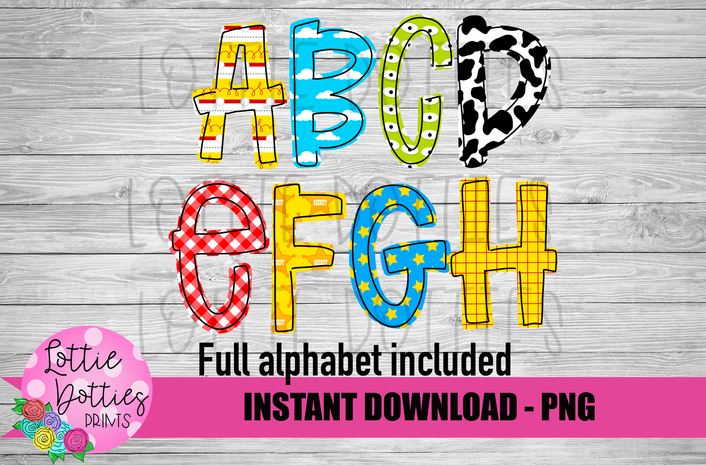 Toy inspired Add ons Alphabet - Alpha Pack - Alphabet Clipart - Instant Download - Alpha Pack