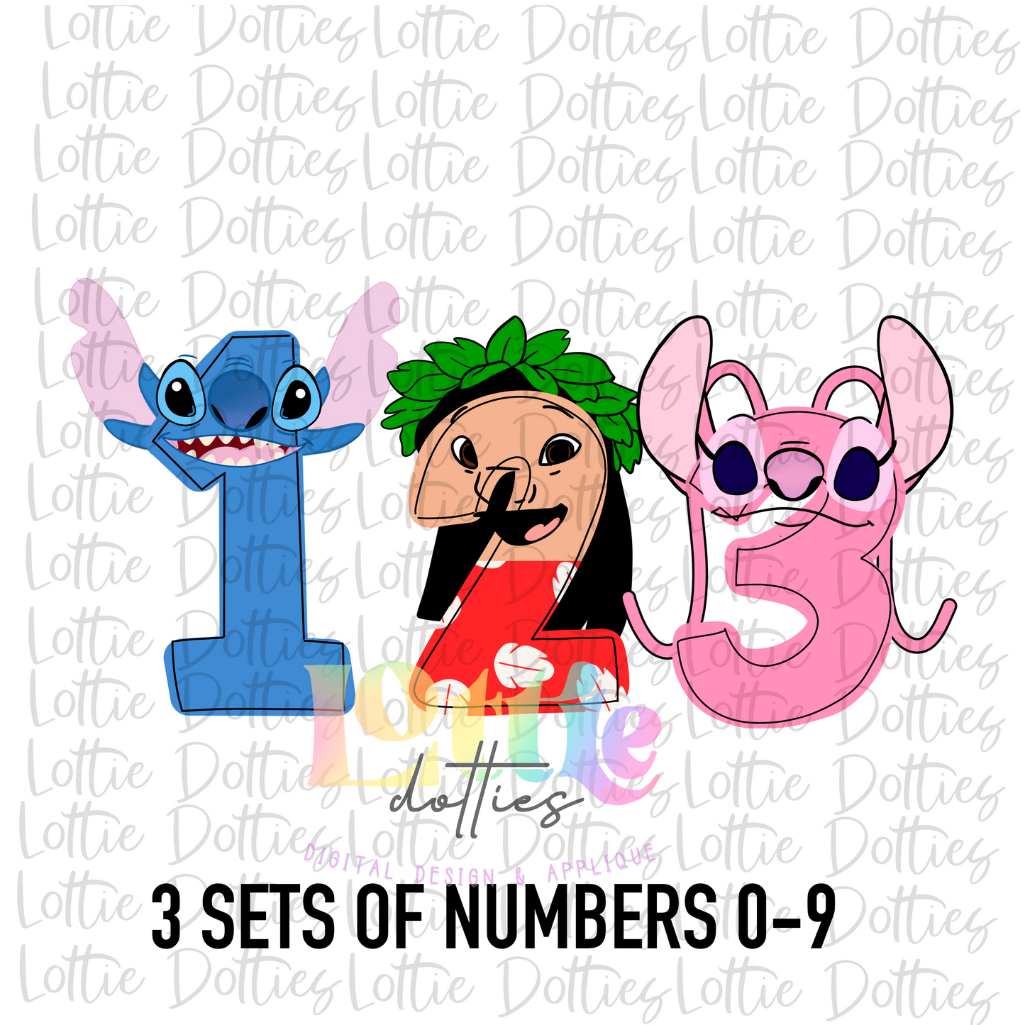 Ohana Number Set Alpha - Number Alpha Pack - Alphabet Clipart - Instant Download - Alpha Pack