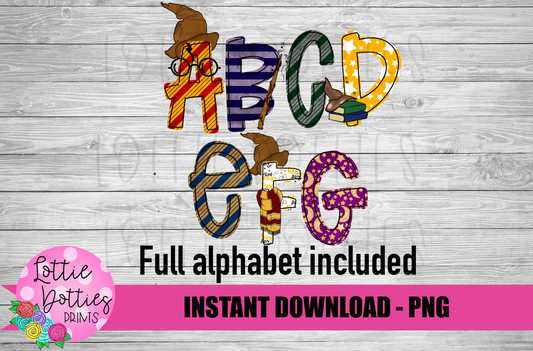 Wizard Alphabet - Alpha Pack - Alphabet Clipart - Instant Download  - Alpha Pack