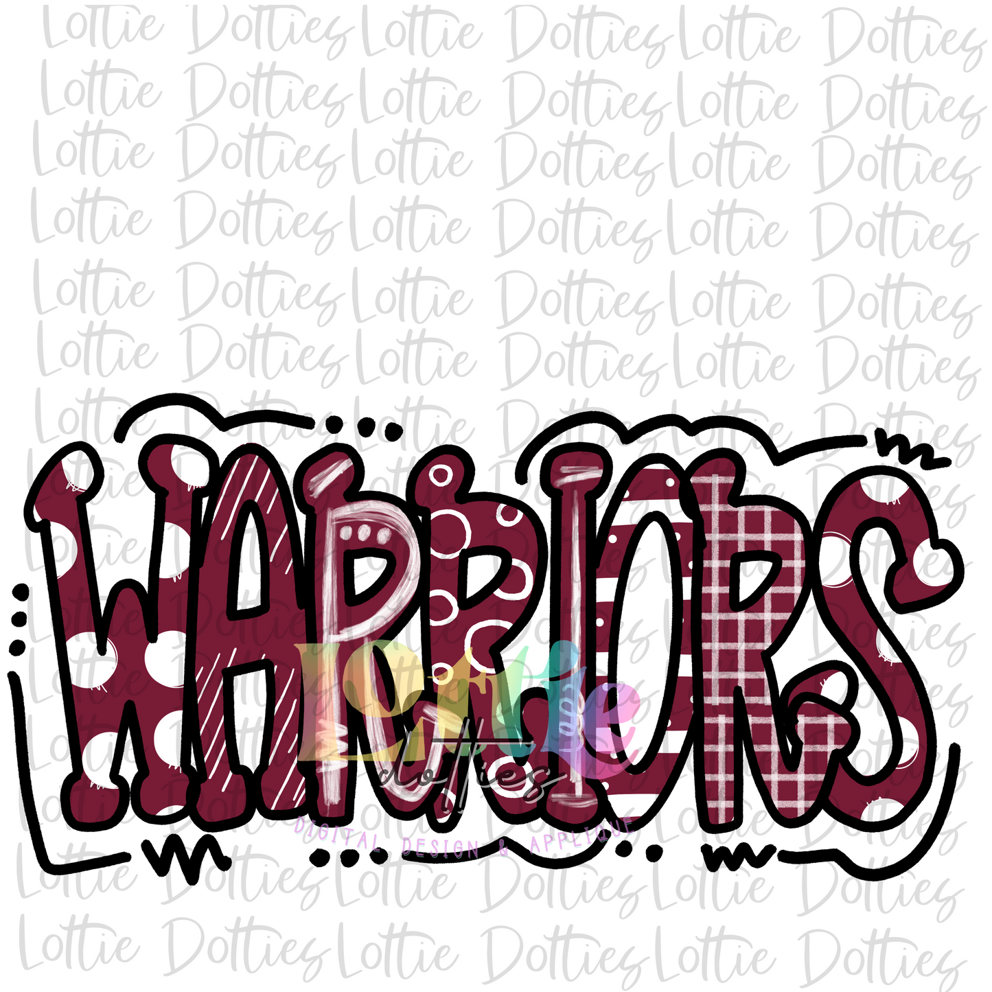 Warriors Png - Mascot Sublimation Design - Digital Download