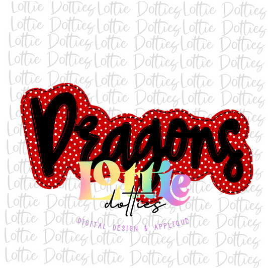 Dragons PNG - Digital Download - Dragons Sublimation -  Red and Black