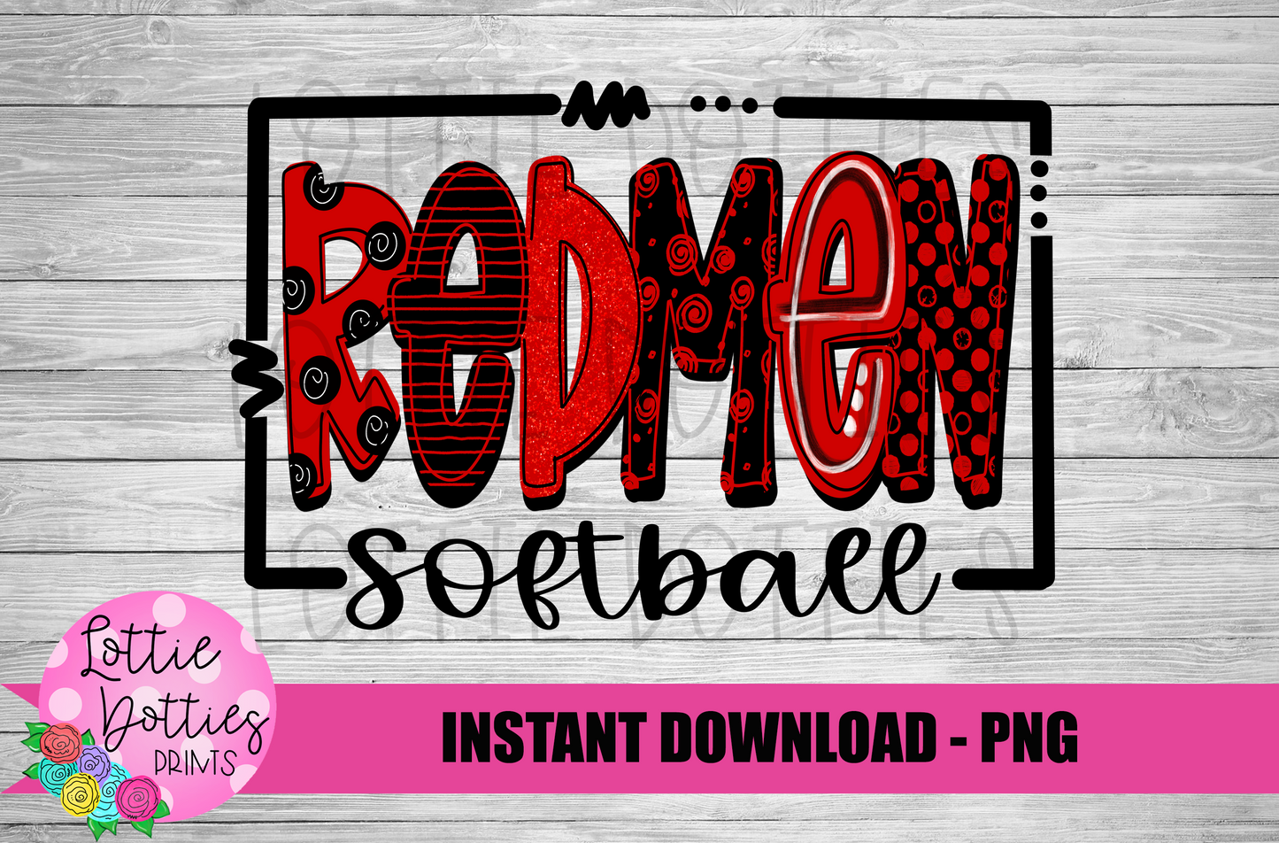 Redmen softball - PNG - Softball - Sublimation - Digital Download