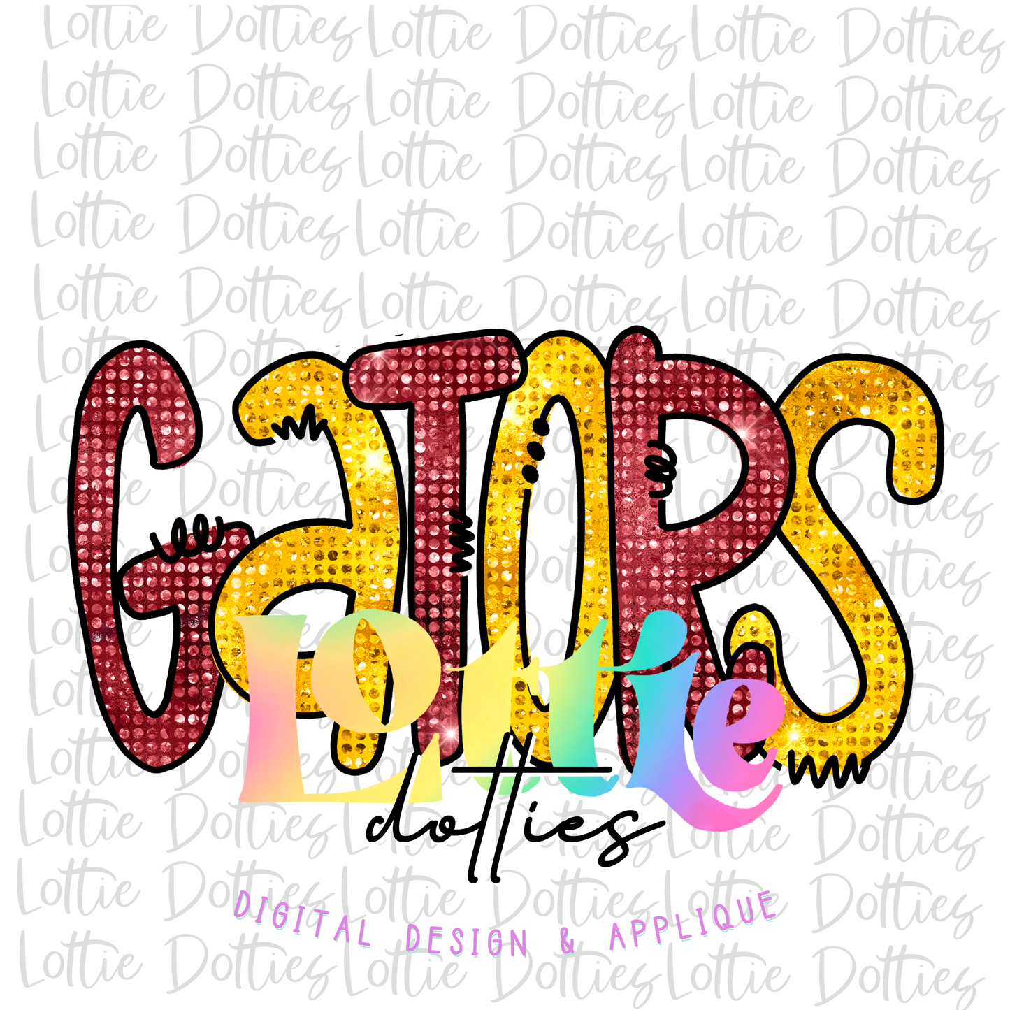 Gators PNG - Digital Download - Sublimation Design - Maroon and Gold