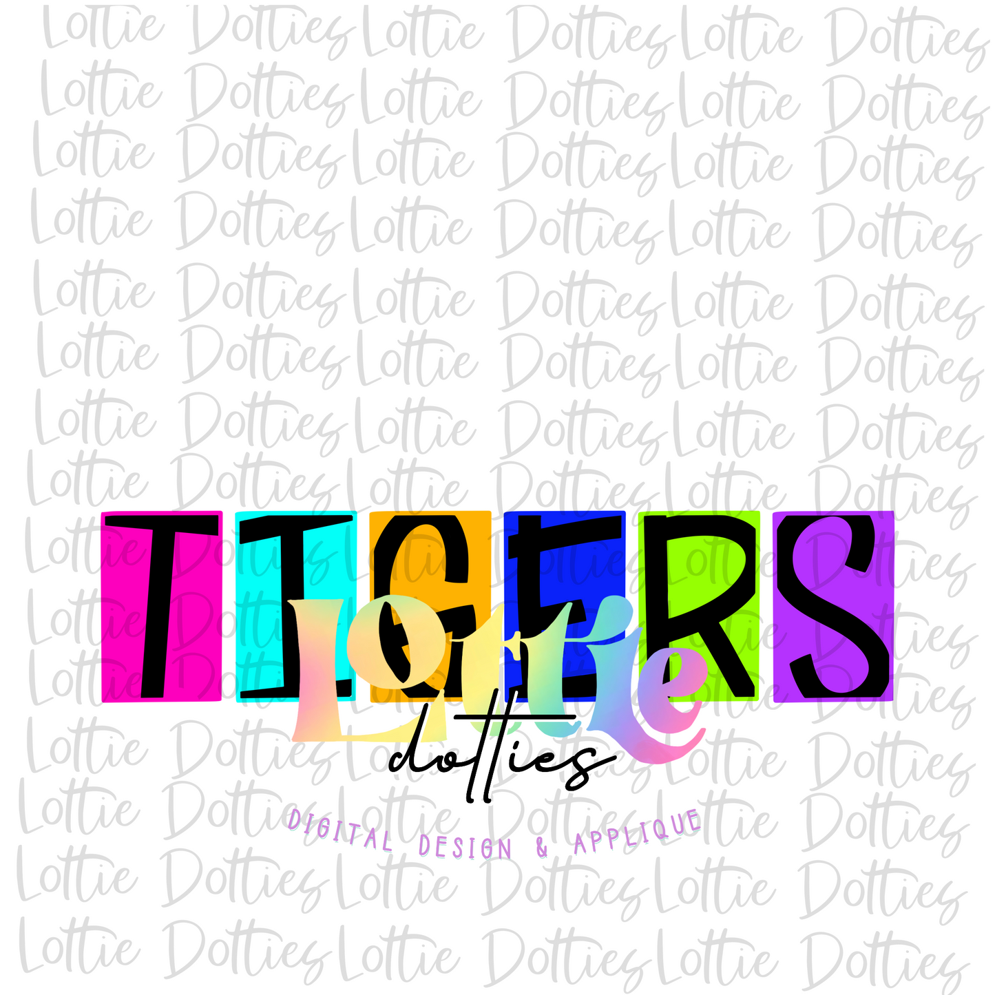 Tigers PNG - Tigers - sublimation design - Digital Download - Neon Box