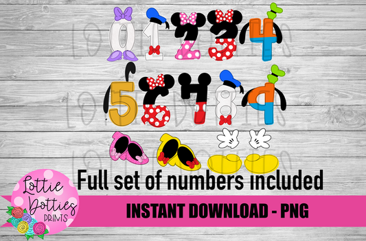 Clubhouse Number Set - Alpha Pack - Alphabet Clipart - Instant Download  - Alpha Pack