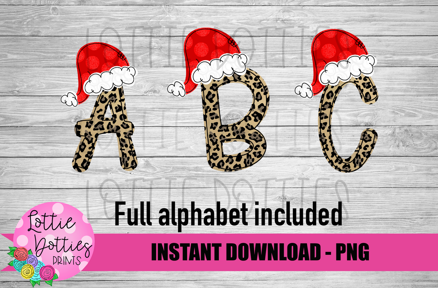 Santa Hat Alphabet - Alpha Pack - Alphabet Clipart - Instant Download - Boy Alpha Pack