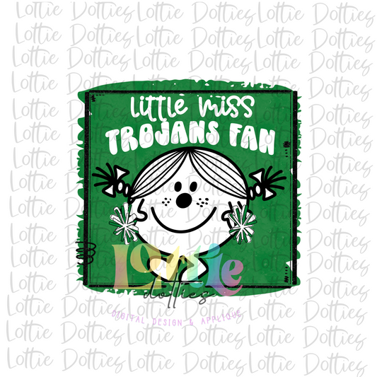 Little Miss Trojans Fan PNG - Sublimation