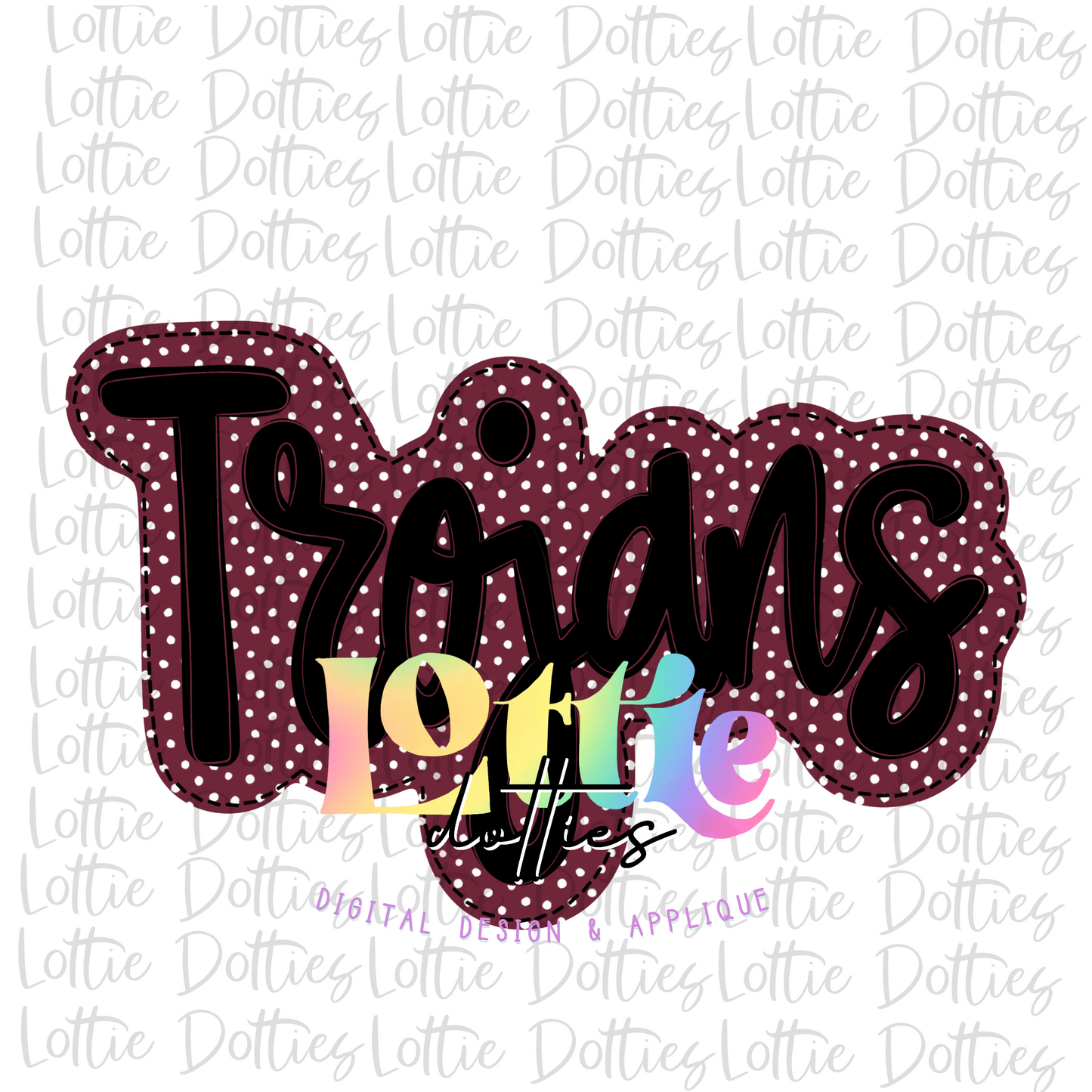 Trojans PNG - Trojans sublimation design - Digital Download - Maroon and Black