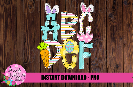 Easter Alphabet - Alpha Pack - Alphabet Clipart - Instant Download