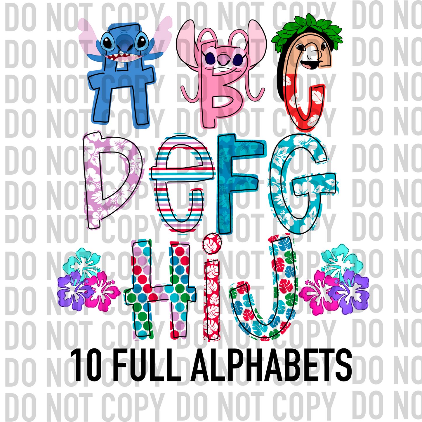 Ohana Alpha - Alpha Pack - Alphabet Clipart - Instant Download - Alpha Pack