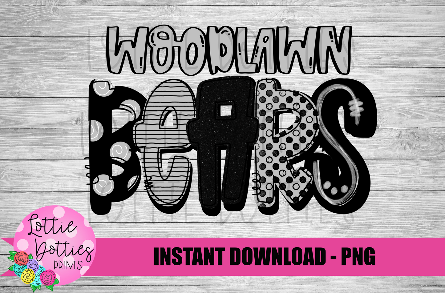 Woodlawn Bears PNG - Bears sublimation design - Digital Download