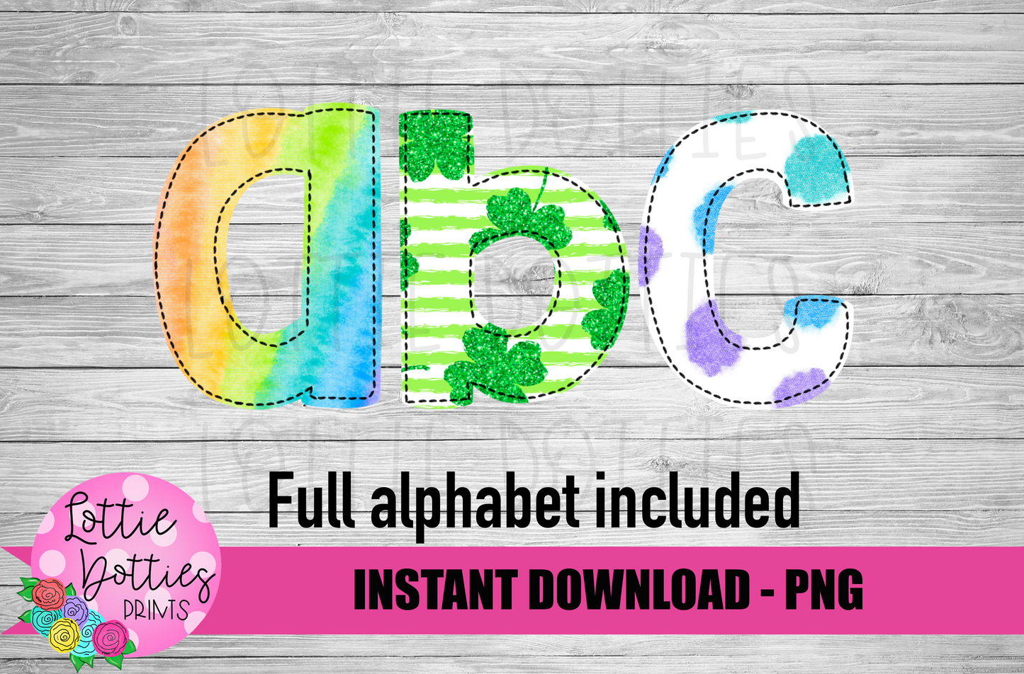 St Patrick’s Day alphabet - Saint Patrick’s day Alpha Pack - Alphabet Clipart - Instant Download