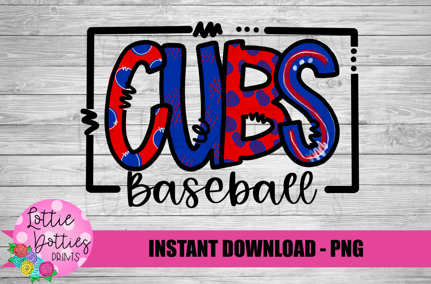 Cubs Baseball PNG - Cubs sublimation design - Digital Download