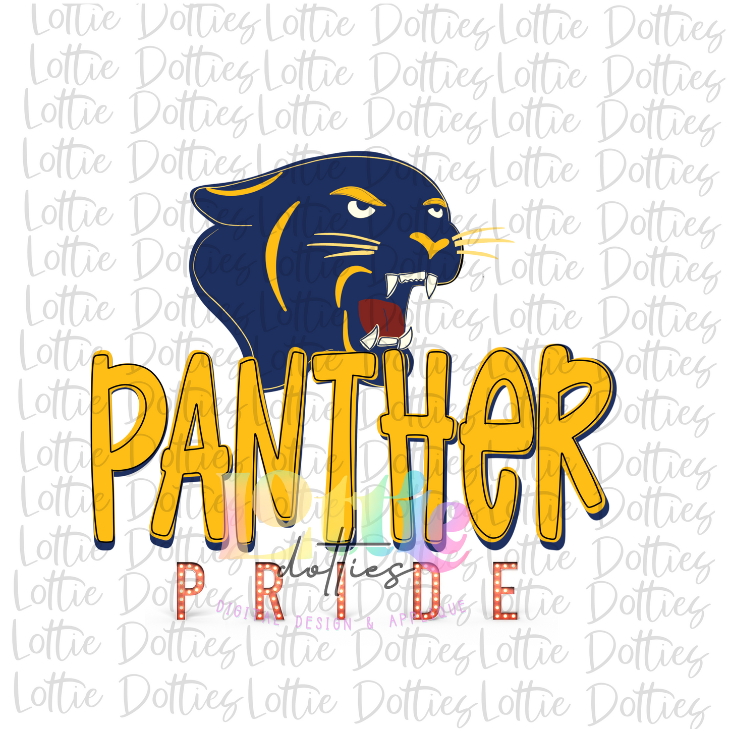 Panthers Navy and Gold PNG - Panthers Sublimation design - Digital Download