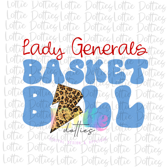 Lady Generals Basketball - PNG - sublimation design - Digital Download
