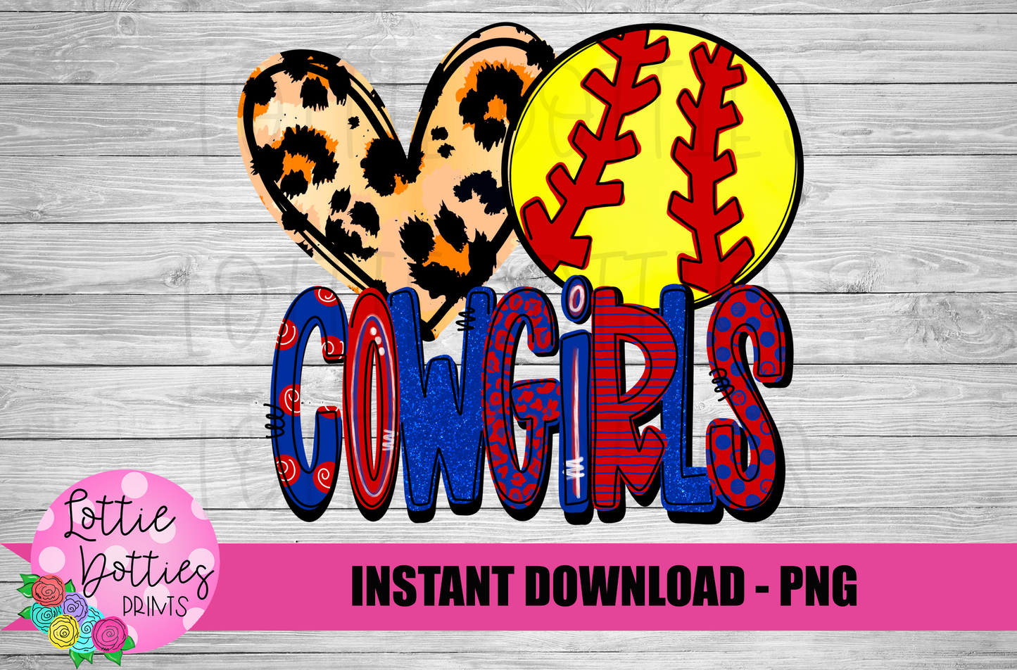 Cowgirls Softball Png - Cowgirls Sublimation - Digital Download