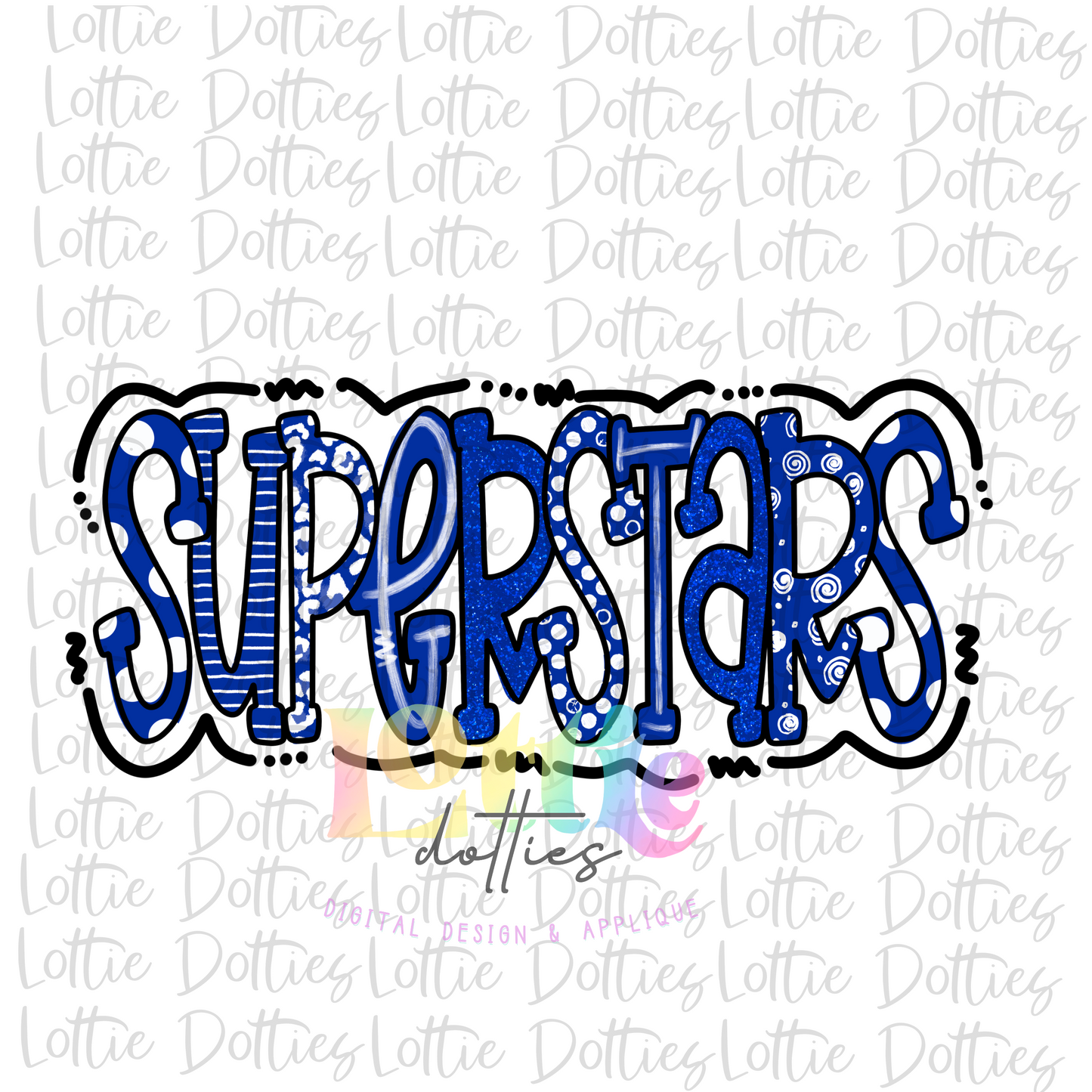 Superstars PNG - Superstars Royal and White design - Digital Download