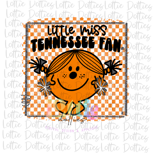Little Miss Tennessee Fan Png - Tennessee Sublimation Design- Digital Download
