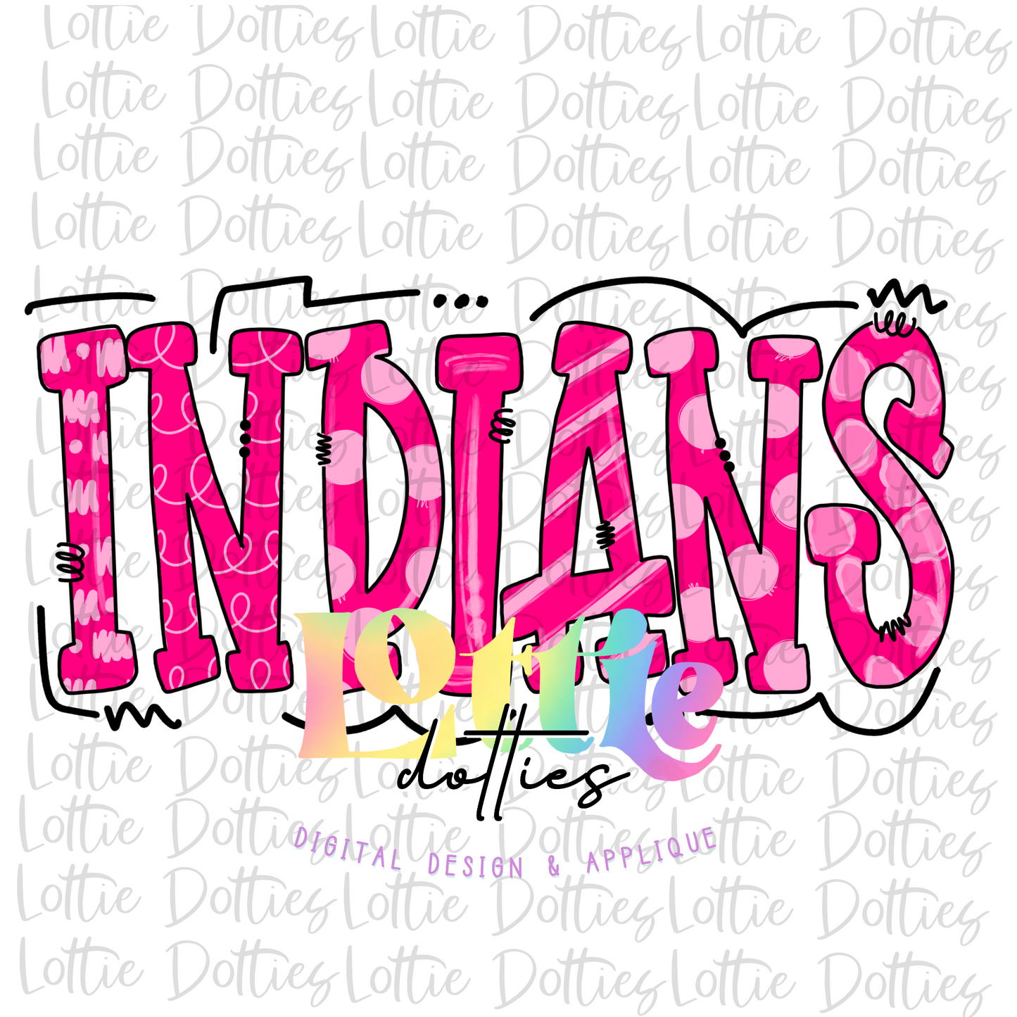 Indians PNG - Pink - Indians sublimation design - Digital Download