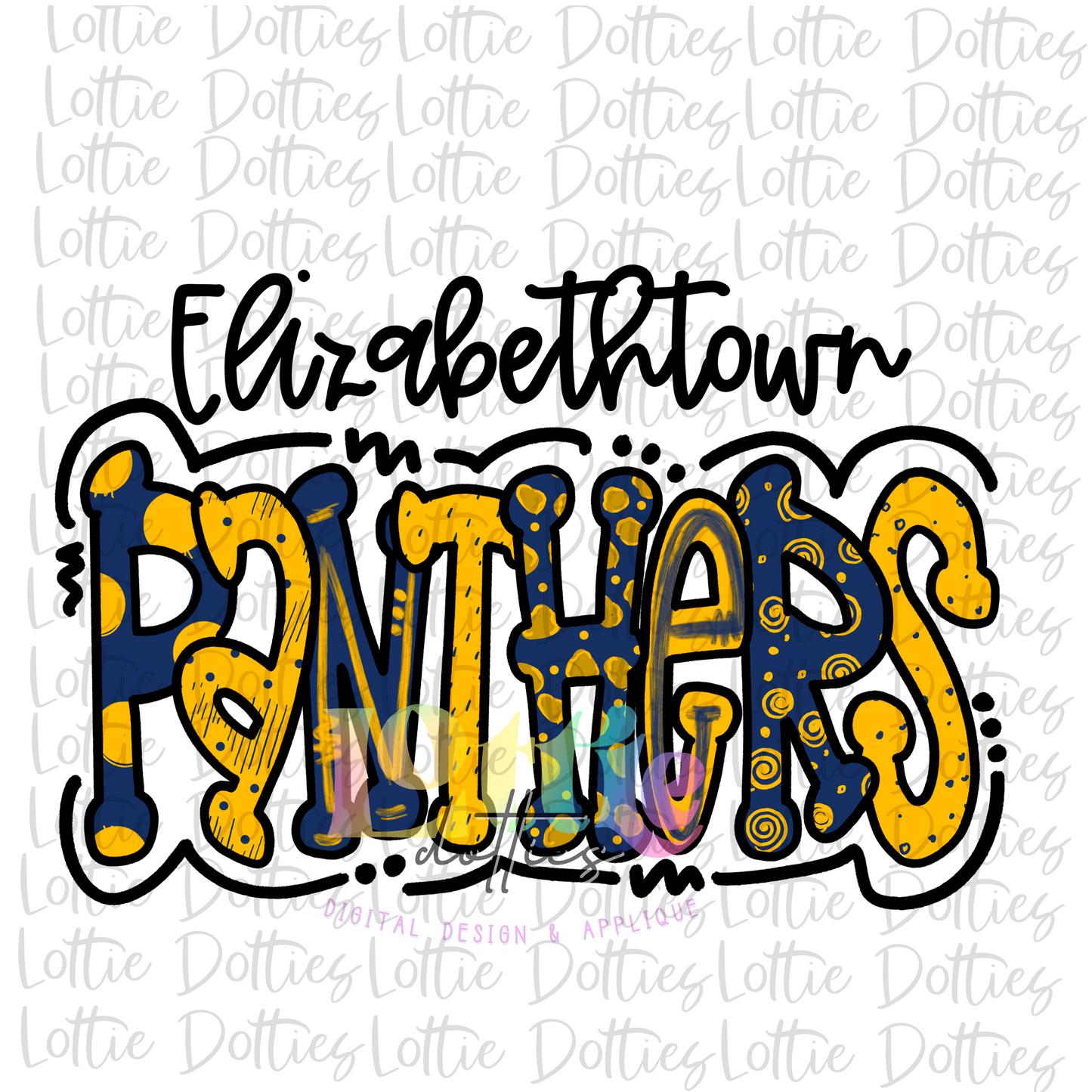 Elizabethtown Panthers PNG - Panthers Sublimation - Digital Download