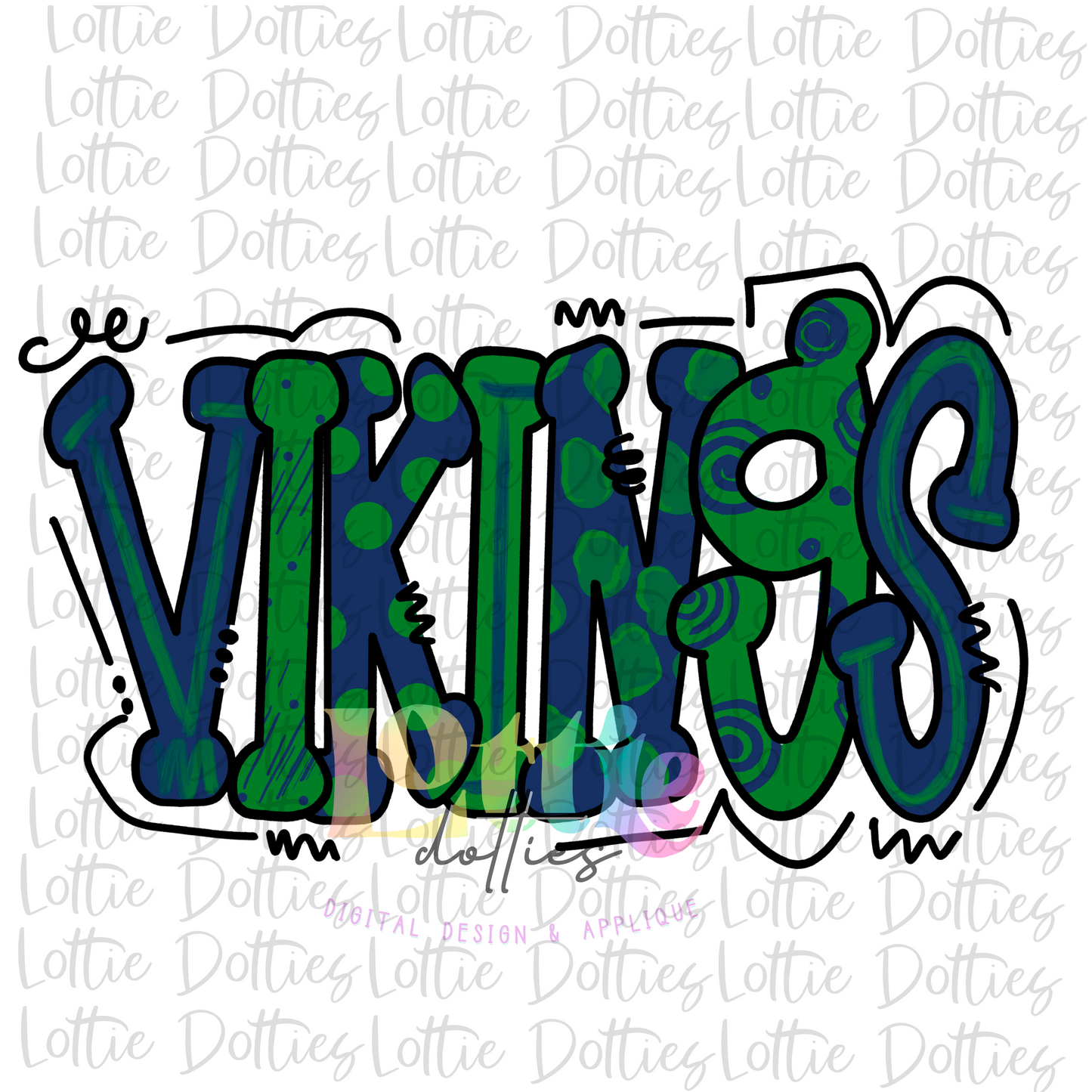 Vikings PNG - Vikings Sublimation design - Digital Download - Navy and Green