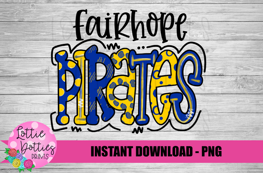 Fairhope Pirates PNG - Pirates -  sublimation design - Digital Download