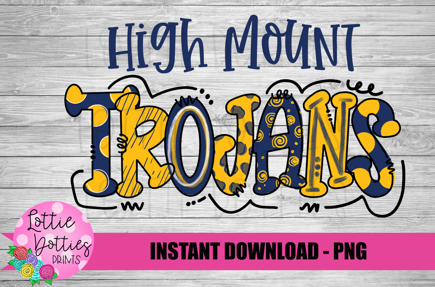 High Mount Trojans PNG - Trojans sublimation design - Digital Download