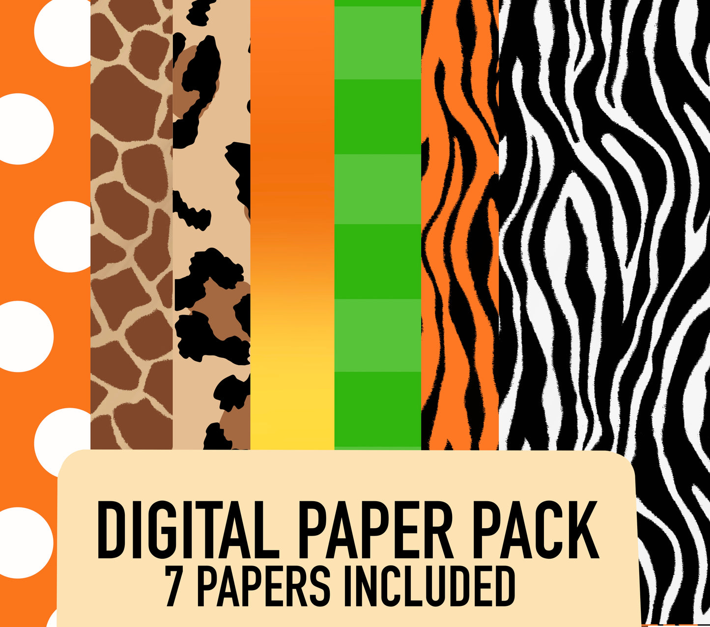 King of the Jungle Digital Paper - Digital paper - Instant Download - Digital Download