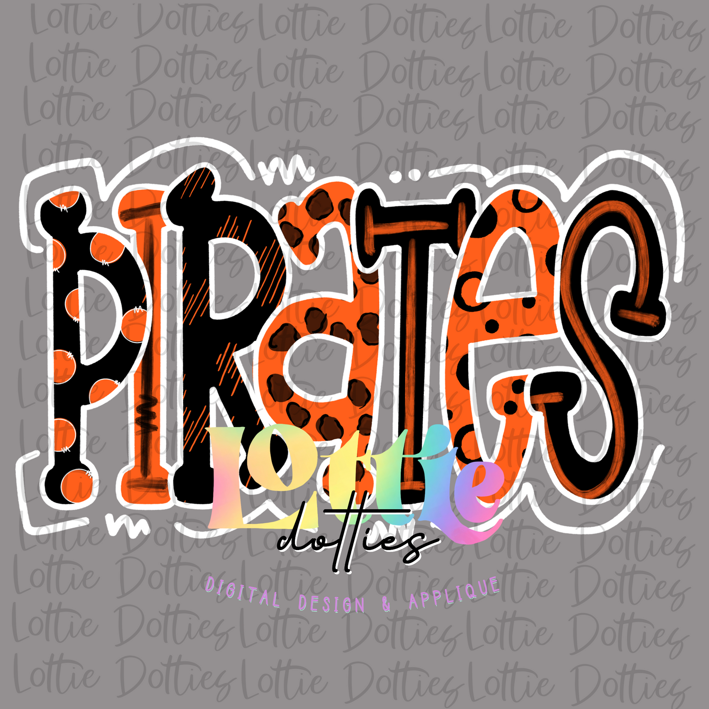Pirates PNG - Pirates - sublimation design - Digital Download - Orange and White