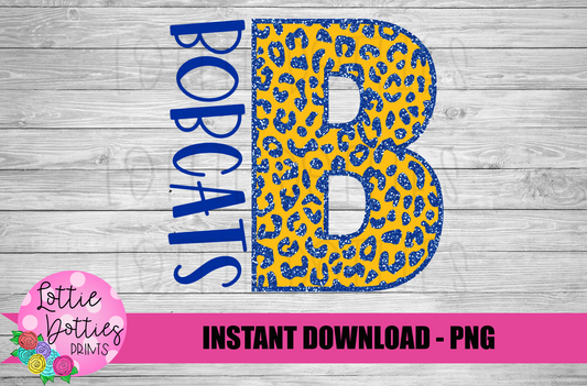 B Bobcats PNG - Bobcats  sublimation design - Digital Download