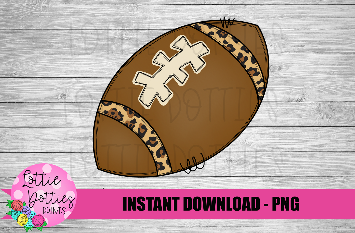 Leopard Football Png - Football Sublimation Design - Digital Download