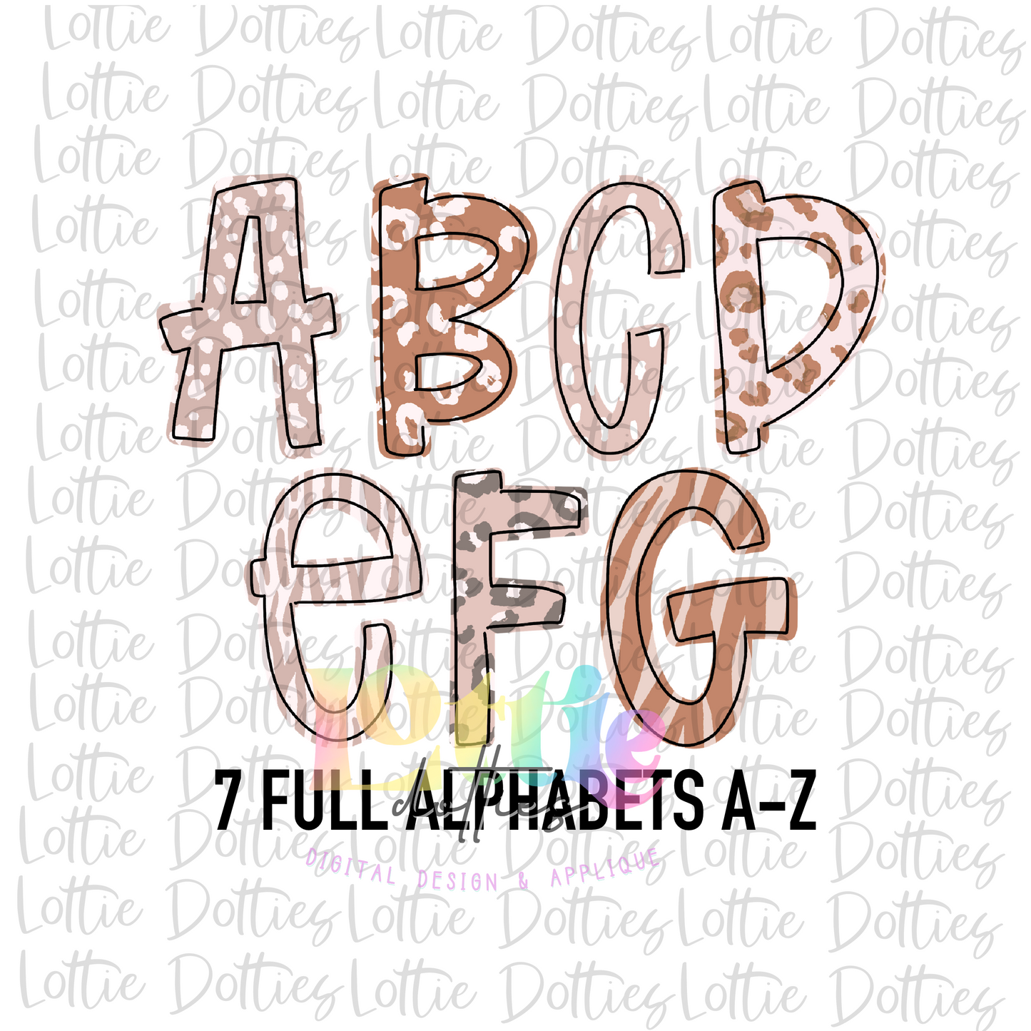 Neutral Colors Alpha - Alphabet Clipart - Instant Download - Alpha Pack