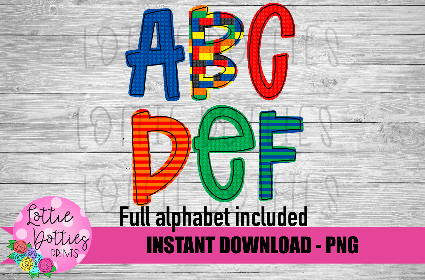 Block Alphabet - Block Alpha Pack - Alphabet Clipart - Instant Download - Alpha Pack