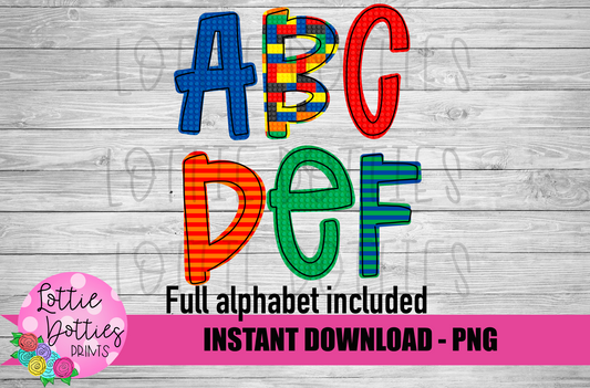 Block Alphabet - Block Alpha Pack - Alphabet Clipart - Instant Download  - Alpha Pack