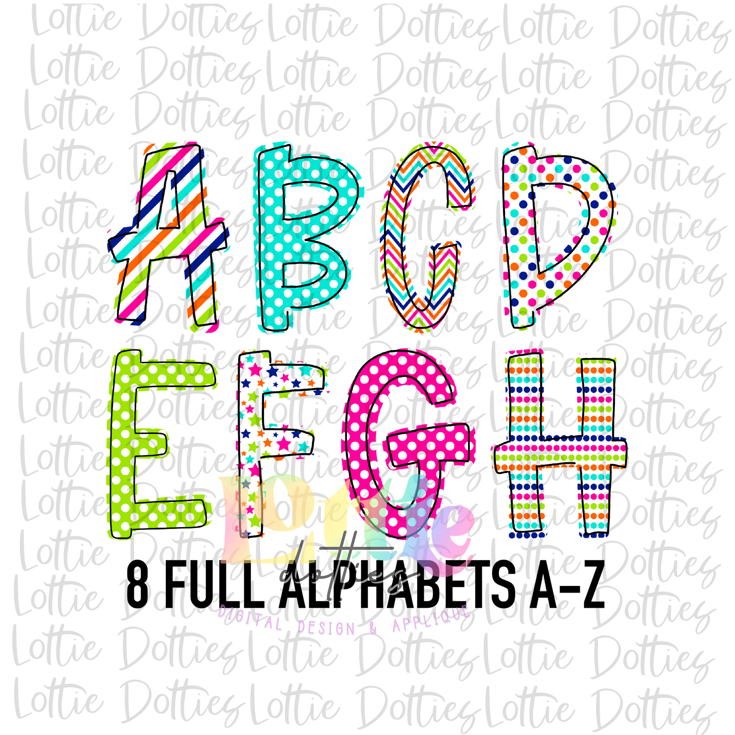 Girl Alpha Pack - Alphabet Clipart - Instant Download - Alpha Pack