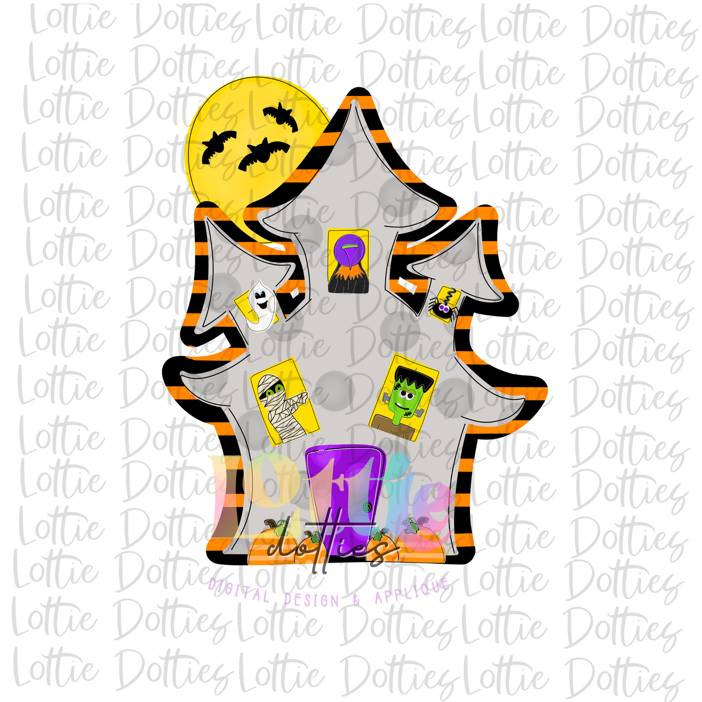 Haunted House PNG - Halloween Sublimation - Digital Download