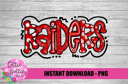 Raiders PNG -  raiders sublimation design - Digital Download - Red and White