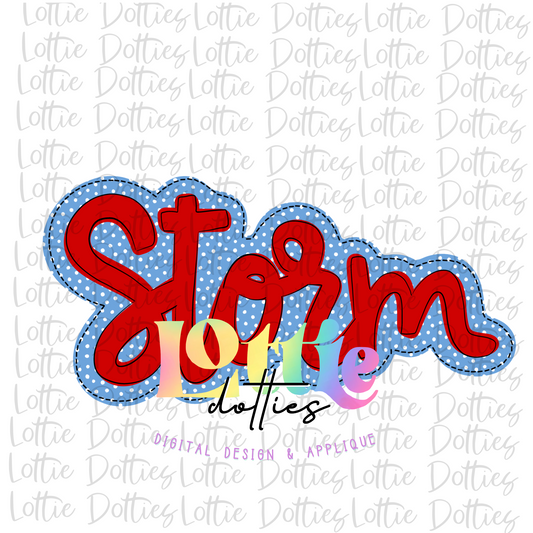 Storm Png - Storm Sublimation Design - Digital Download - Carolina Blue and Red