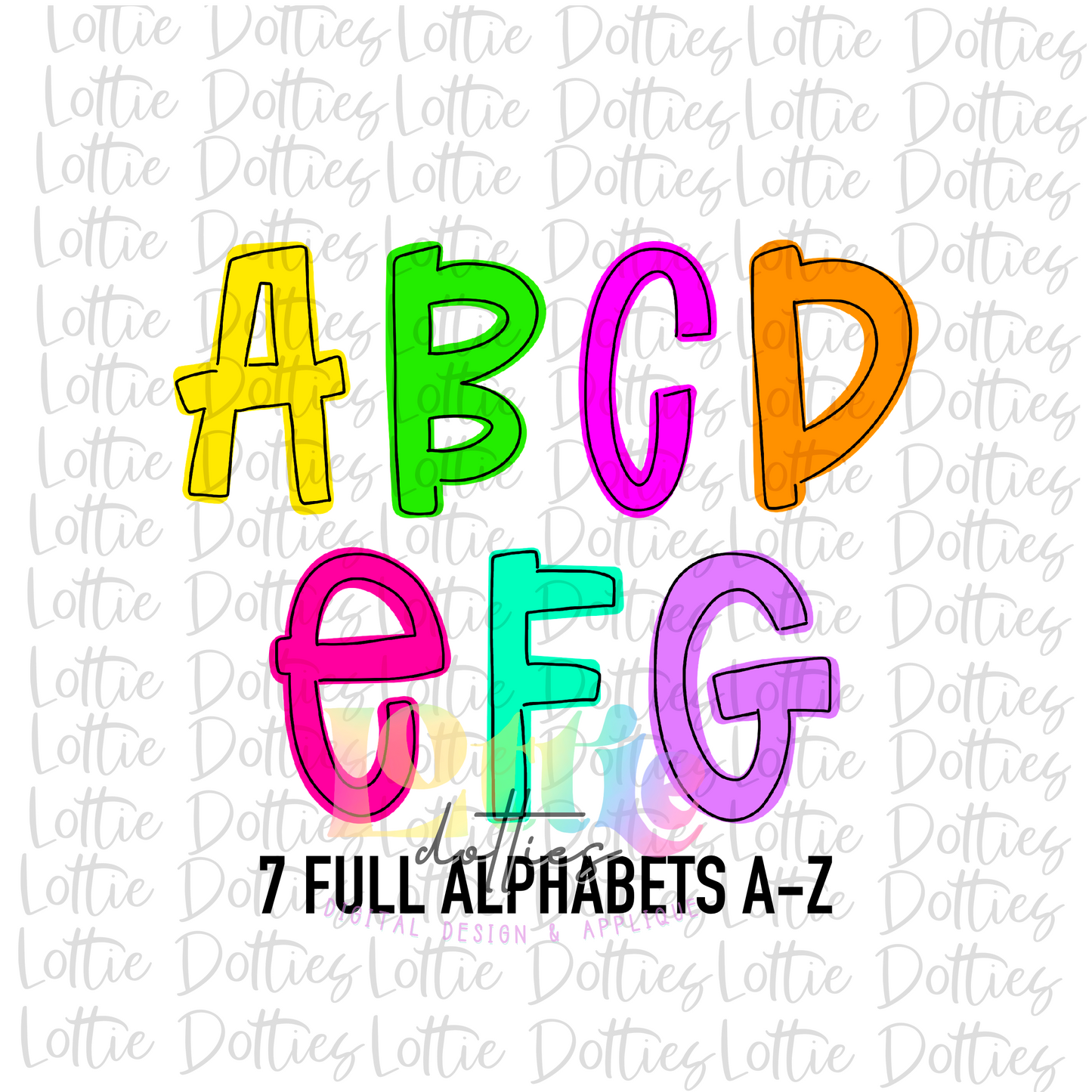 Bright Colors Alpha - Alpha Pack - Alphabet Clipart - Instant Download - Alpha Pack